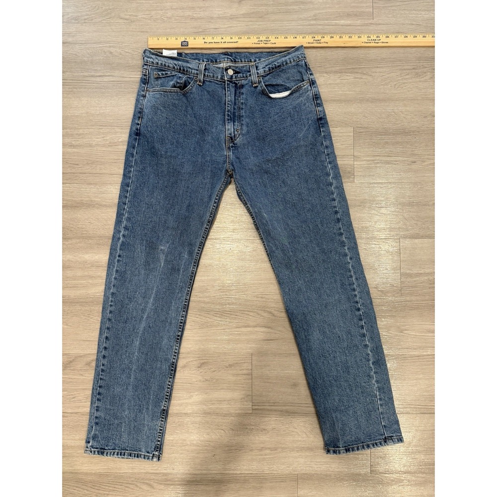 Levi's 505 Jeans Men's 34x32 Blue Regular Fit Straight Leg Zip